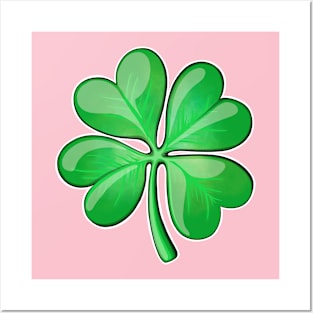 Reva Prisma emoji lucky clover Posters and Art